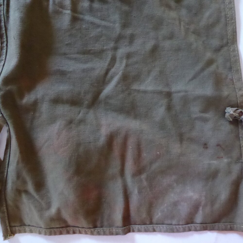 VINTAGE LEATHER CANVAS HAY CARTING WORKING COWBOY FARMER CHAPS (PRE-OWNED) - Picture 15 of 15